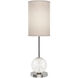 Marni 21.5 inch 12.00 watt Polished Nickel/White Linen Table Lamp Portable Light