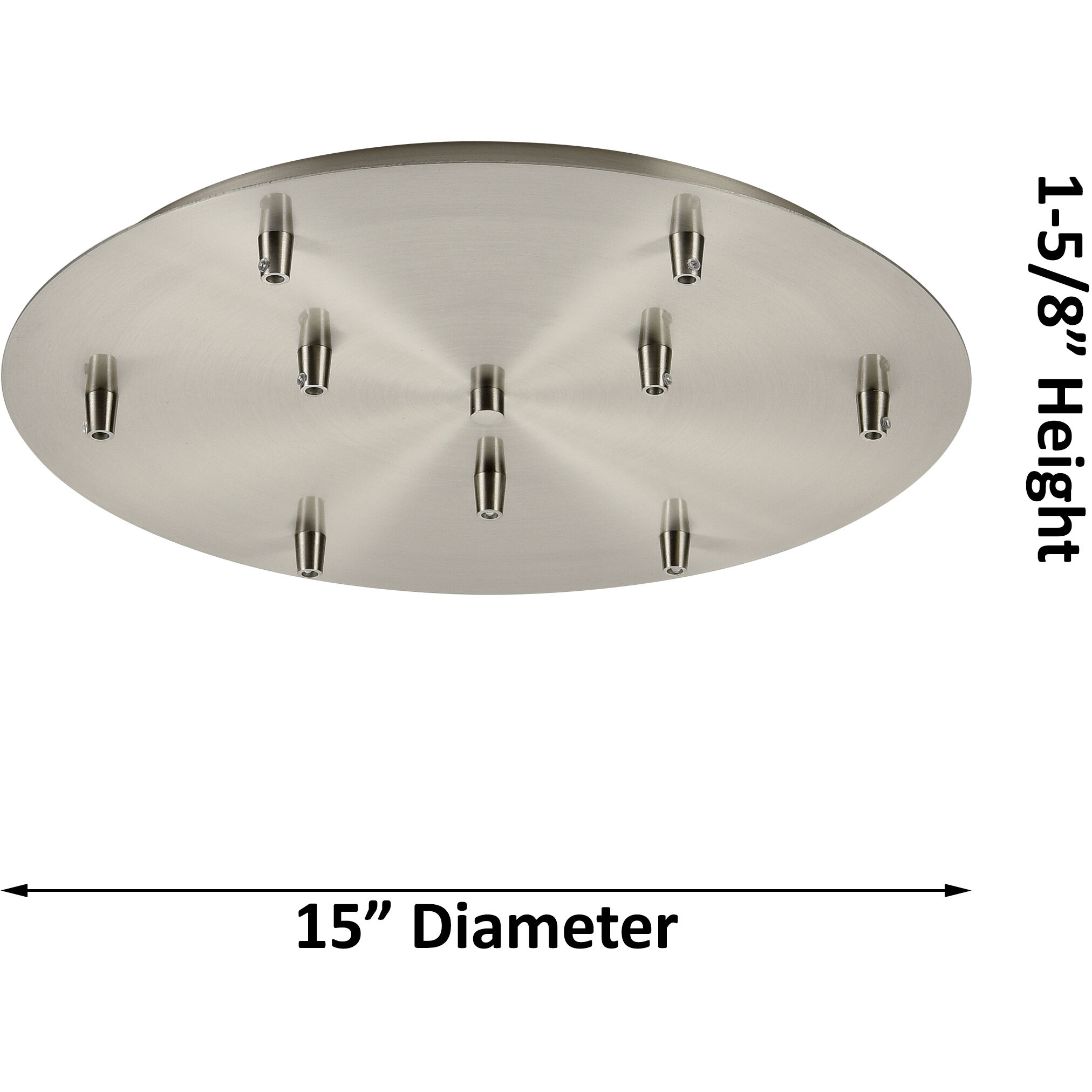 Whitney Small Bell 9 Light 18 inch Matte Black Multi-Pendant Ceiling Light, Whitney