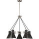 Towner 5 Light 29 inch Brushed Nickel Chandelier Ceiling Light