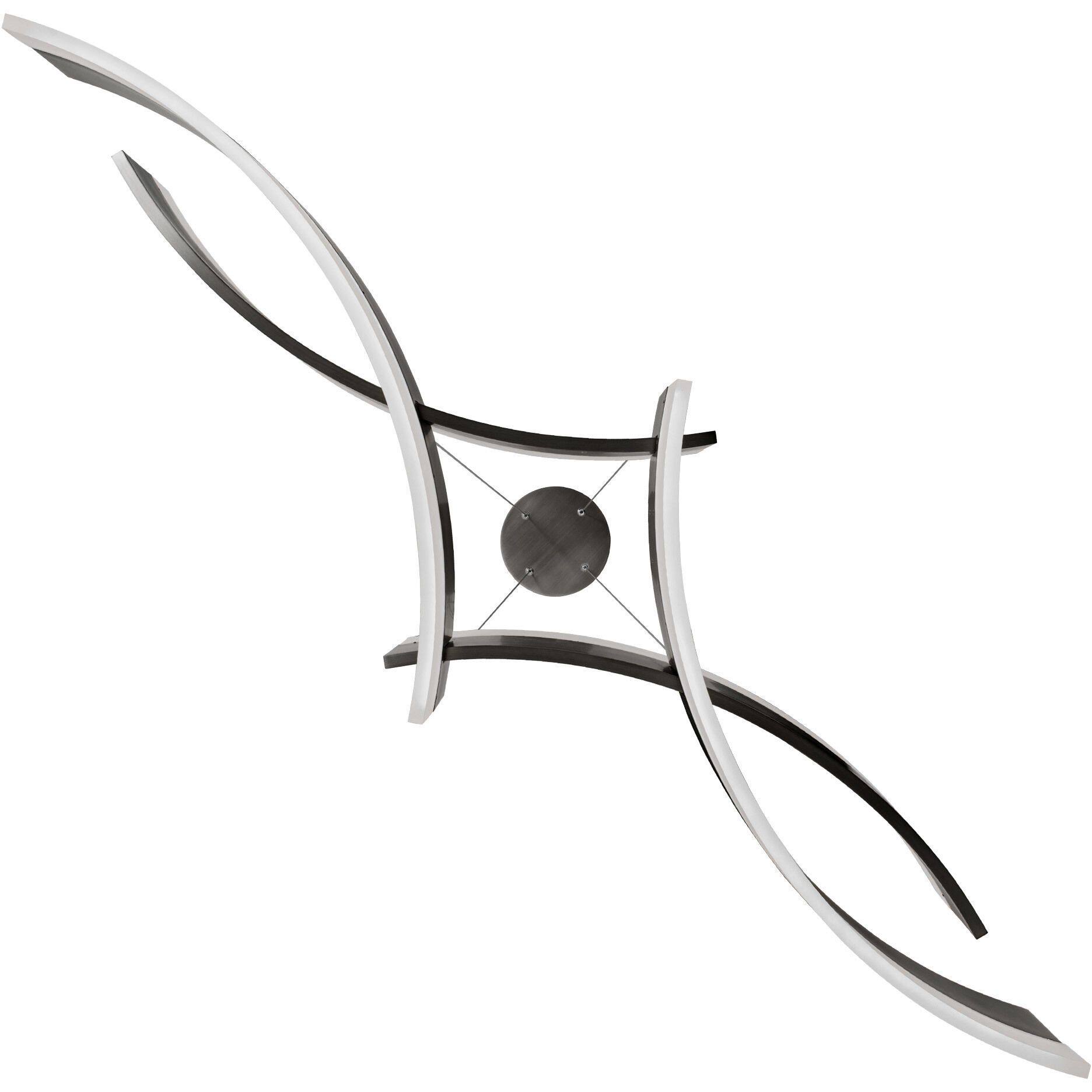 Arcs LED 8 inch Black Chandelier Ceiling Light