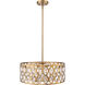 Dealey 6 Light 23.25 inch Heirloom Brass Chandelier Ceiling Light