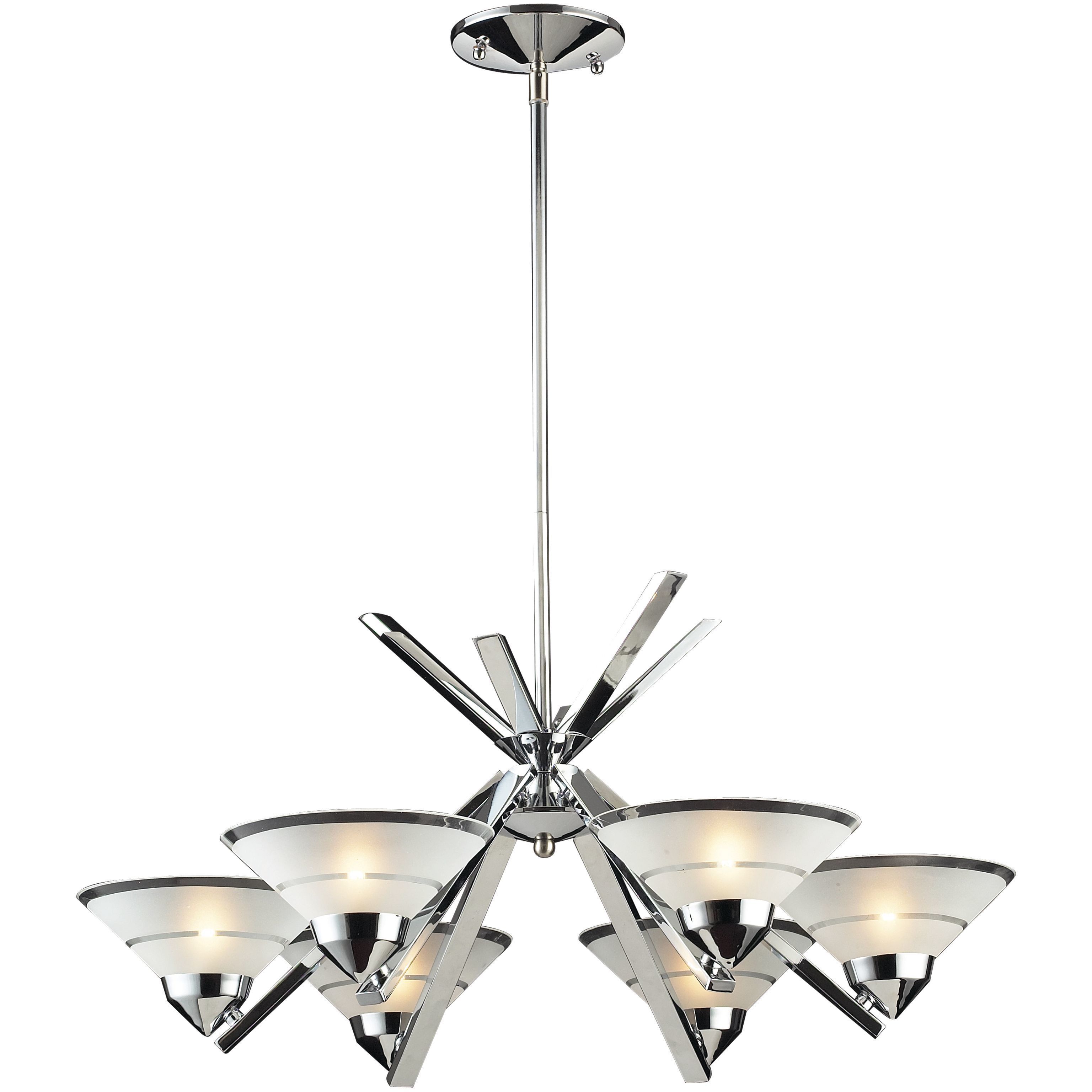 Refraction LED 26 inch Polished Chrome Chandelier Ceiling Light