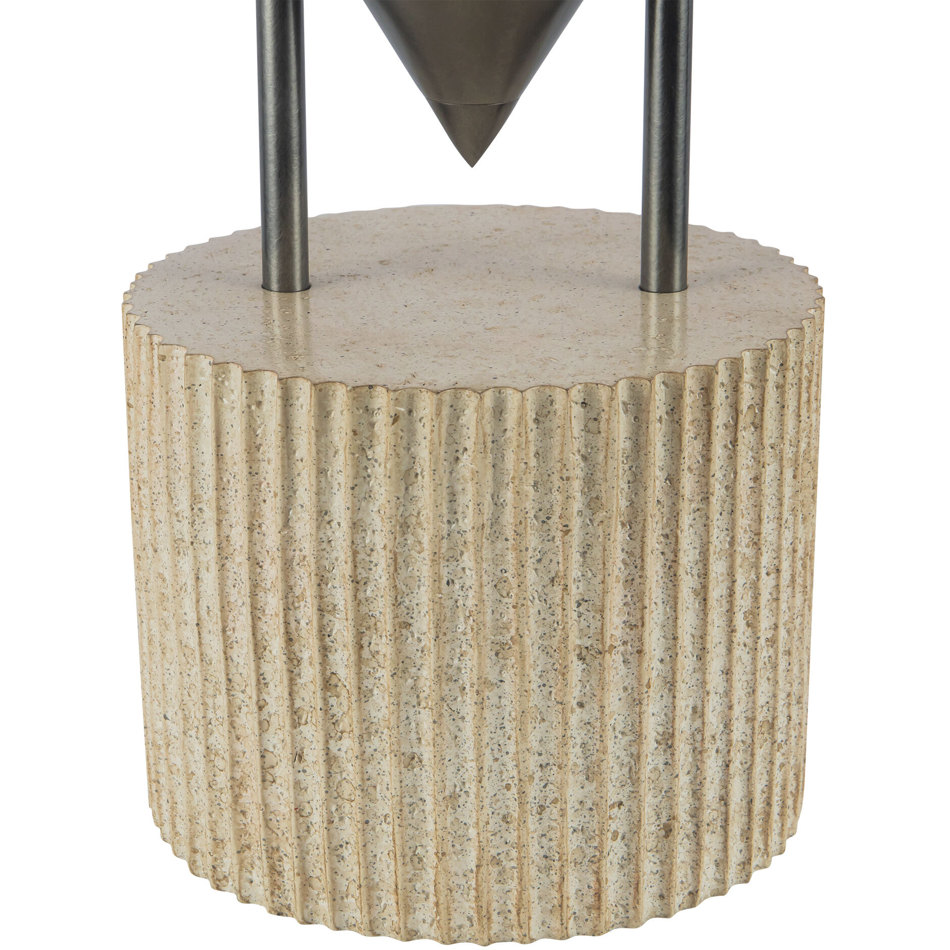 Versus 14.75 inch 60 watt Aged Steel Table Lamp Portable Light in Steel Shade