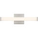 Maxx 18 inch Brushed Steel Vanity/Bath Bar Wall Light