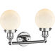 Franklin Restoration Beacon LED 17 inch Polished Chrome Bath Vanity Light Wall Light in Matte White Glass, Franklin Restoration