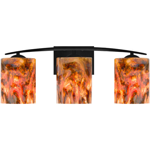 Lava 3 Light 23 inch Black Vanity Light Wall Light