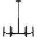 Padgett 6 Light 28 inch Matte Black Chandelier Ceiling Light