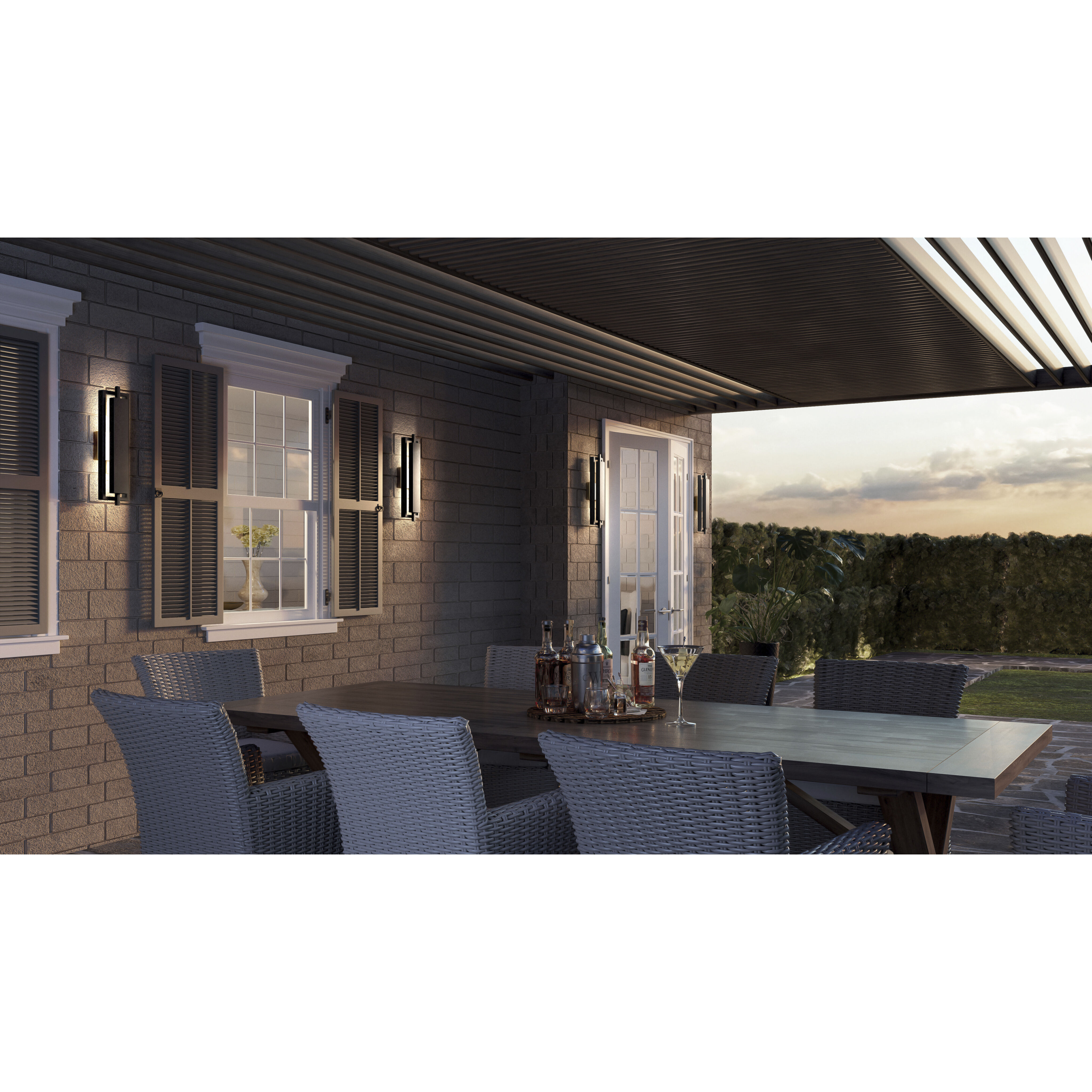 Matte black outdoor wall light 2025