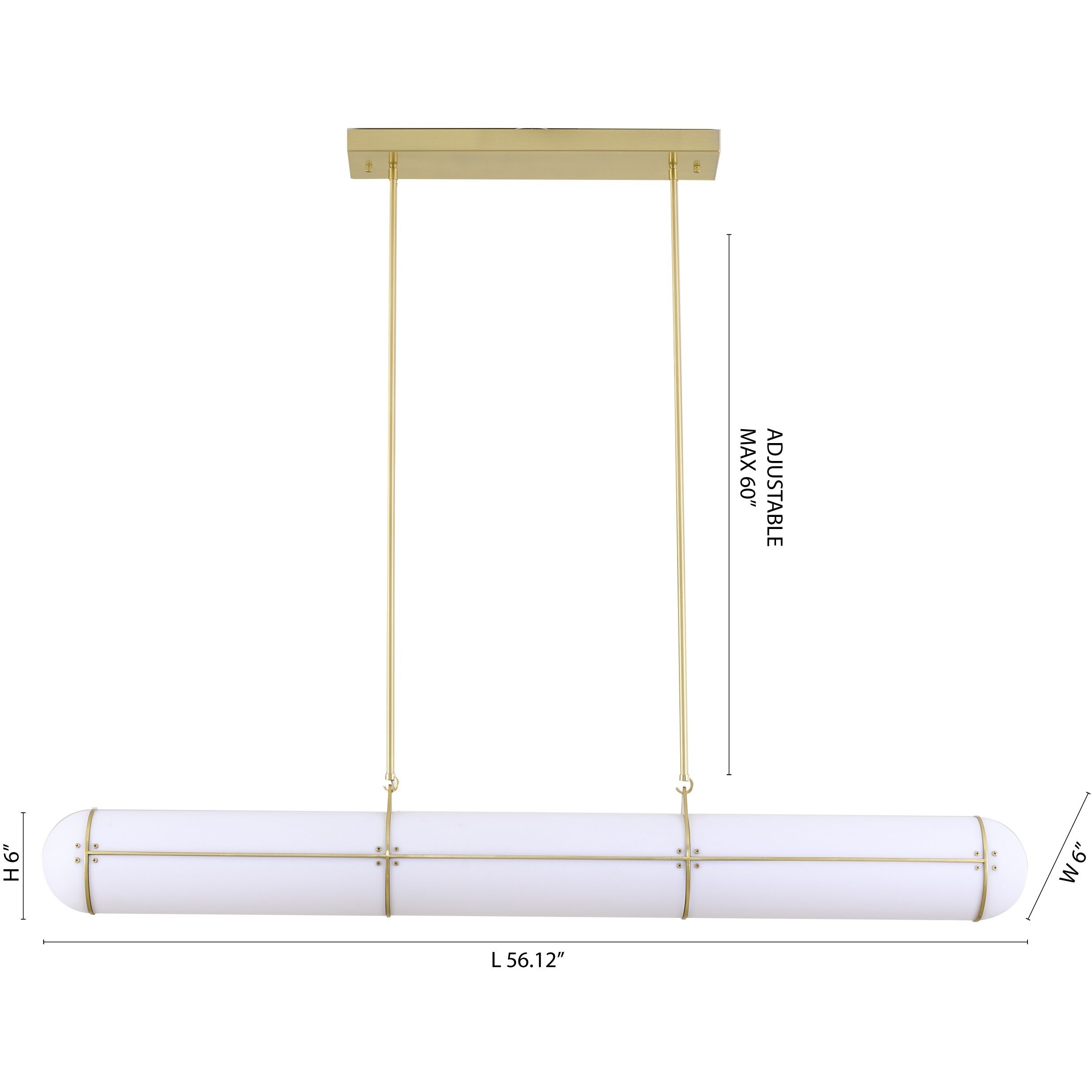 Canada Pendant Ceiling Light in Satin Brass