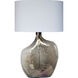 Benedek 27.5 inch 40 watt Smoke Luster and Nickel Table Lamp Portable Light