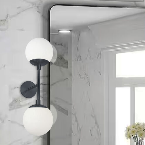 Dayana 2 Light 7.25 inch Matte Black Decorative Wall Sconce Wall Light