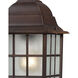Adams 1 Light 6 inch Rustic Bronze Outdoor Hanging Lantern
