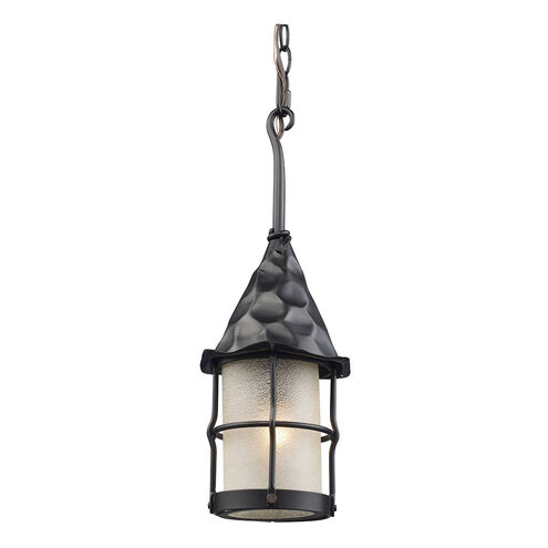 Greenville 6.5 inch 75.00 watt Matte Black Outdoor Pendant