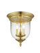 Legacy 3 Light 12 inch Polished Brass Flush Mount Ceiling Light