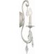 Ashton Bath Wall Light in Clear Hand Cut, Olde Silver