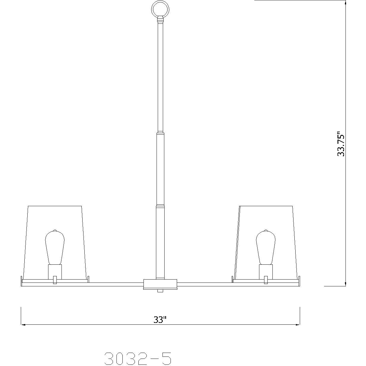 Callista 5 Light 33 inch Rubbed Brass Chandelier Ceiling Light