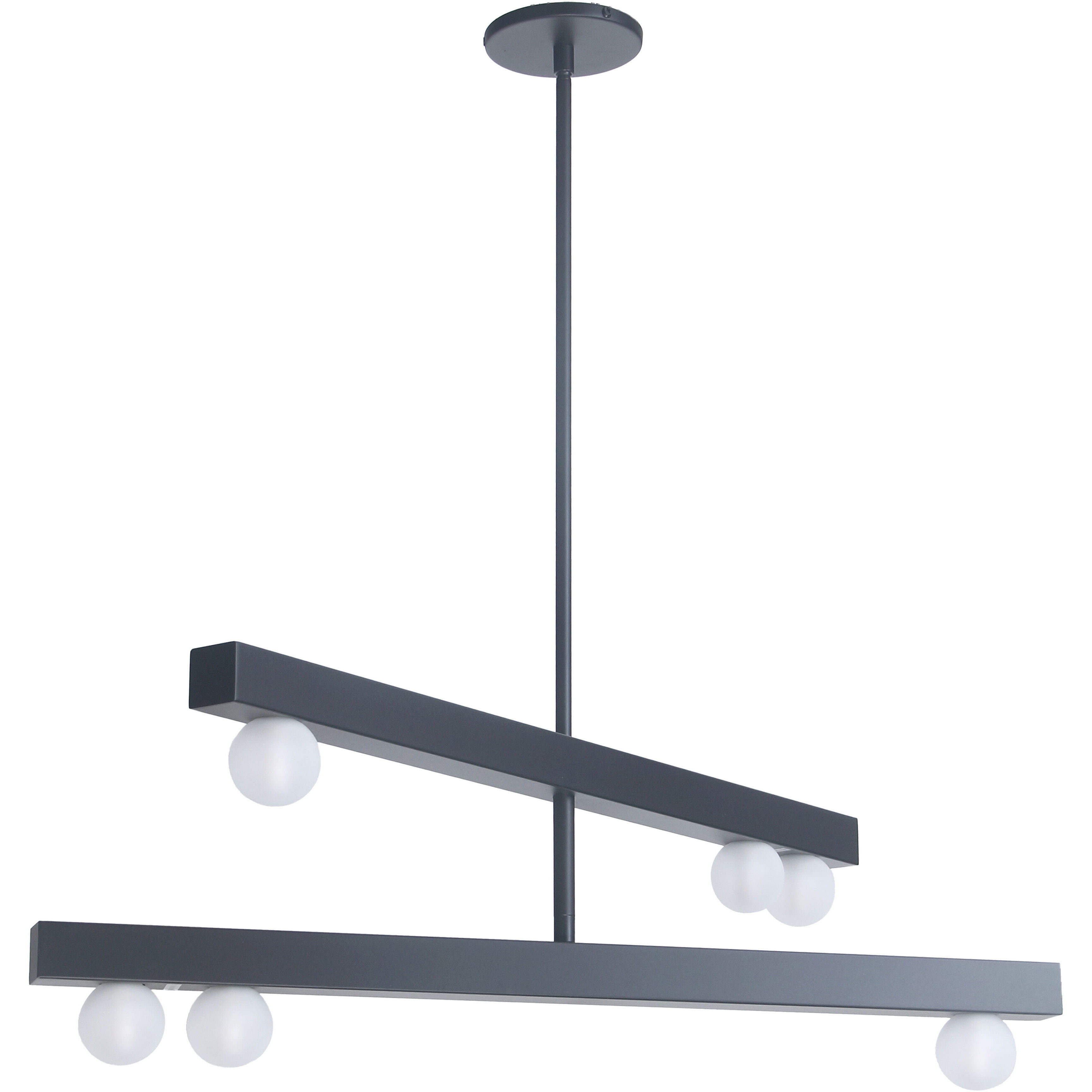 Raleigh 6 Light 30 inch Matte Black Chandelier Ceiling Light