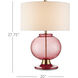 Jocasta 27.75 inch 150 watt Clear Red and Brass Table Lamp Portable Light