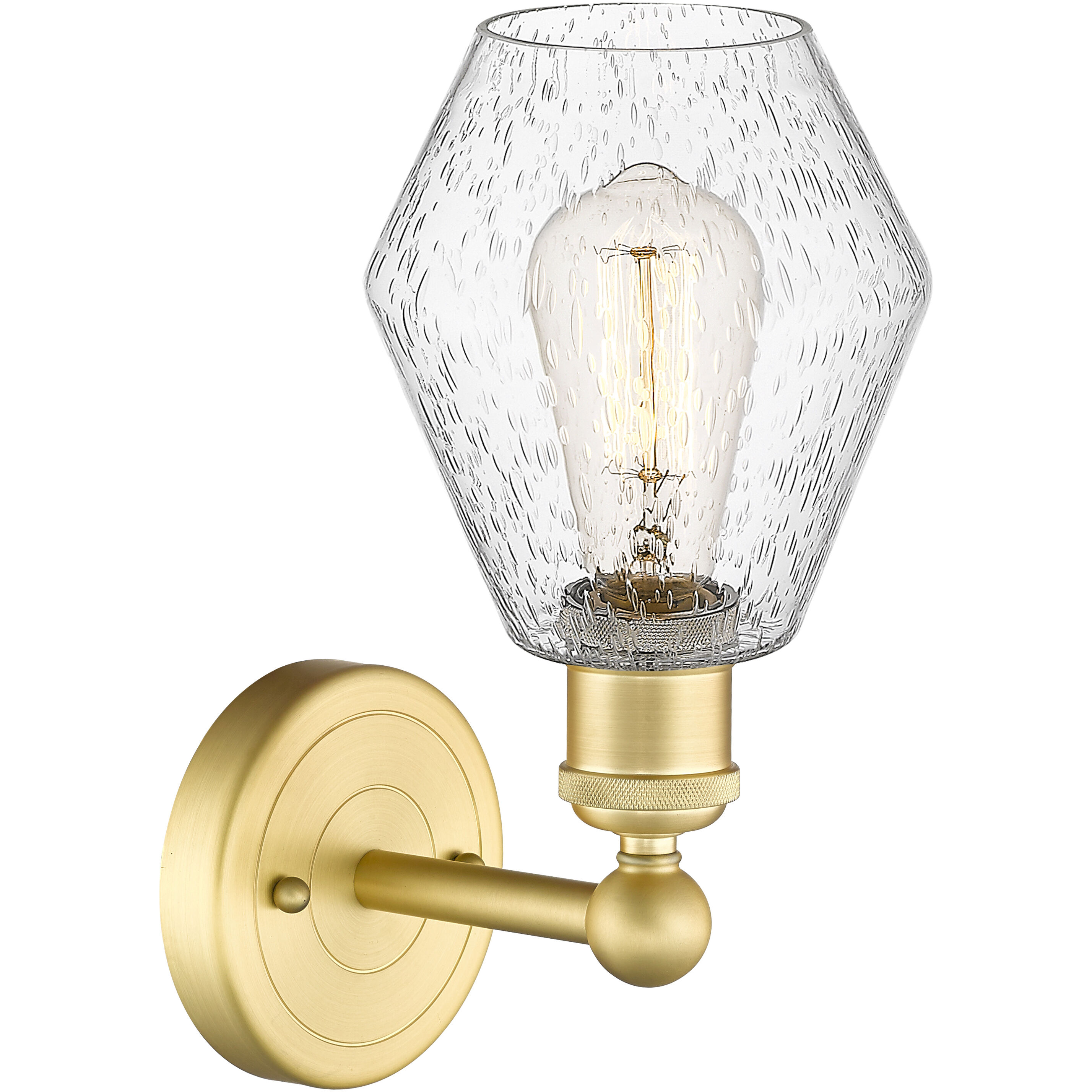 Cindyrella Sconce Wall Light in Satin Gold, Seedy