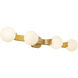 Briar 4 Light 34 inch Brushed Gold Bath Vanity Light Wall Light