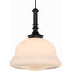 Revival 1 Light 16 inch Matte Black Pendant Ceiling Light