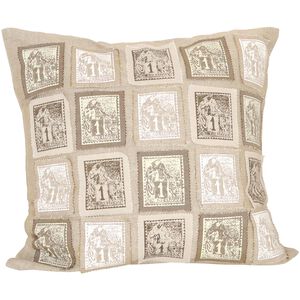 Hudson 20 X 5.5 inch Brown with Crema Pillow, 20X20