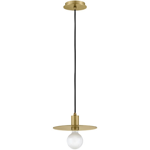 Lulu LED 10 inch Lacquered Brass Pendant Ceiling Light, Semi-Flush Mount