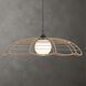 Lakeside 1 Light 30 inch Saddle Brown and Matte Black Indoor Outdoor Pendant Ceiling Light