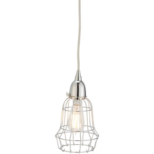 Wire 1 Light 6 inch Silver Mini Pendant Ceiling Light