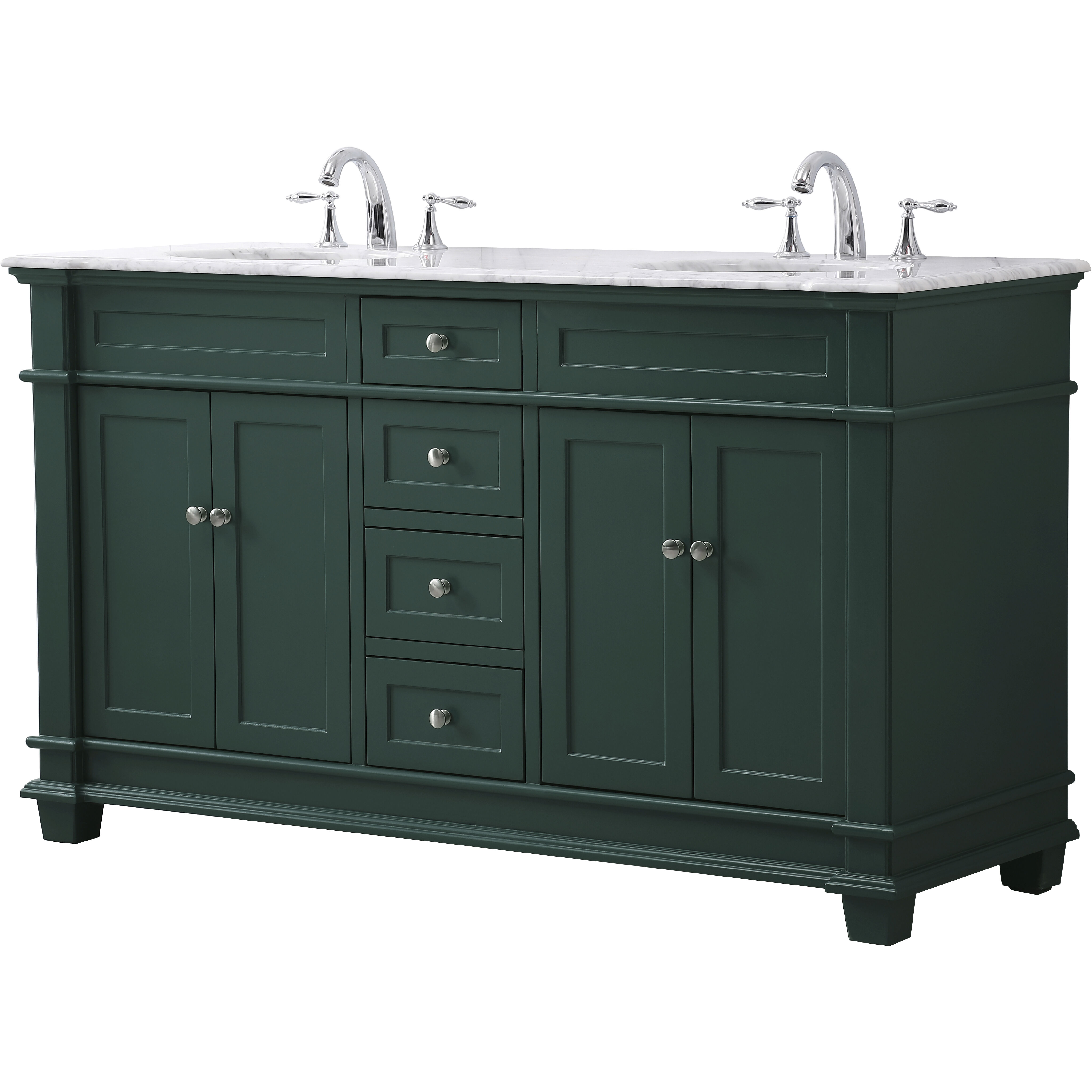 Wesley 60 X 22 X 35 inch Black Vanity Sink Set