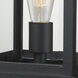 Portland 1 Light 19.5 inch Black Outdoor Pier Mounted Fixture in Clear Beveled Glass, 6.39