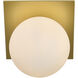 Jillian 1 Light 7 inch Brass Bath Sconce Wall Light