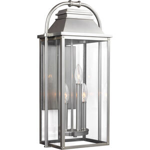 Sean Lavin Wellsworth 3 Light 23 inch Painted Brushed Steel Outdoor Wall Lantern