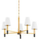 Montreal 5 Light 30 inch Aged Brass Chandelier Ceiling Light