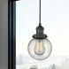 Franklin Restoration Beacon LED 6 inch Matte Black Mini Pendant Ceiling Light in Seedy, Franklin Restoration