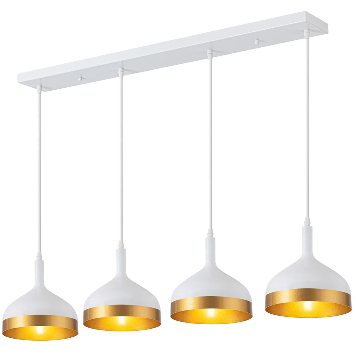 Dash LED 41 inch White and Gold Island Light Ceiling Light
