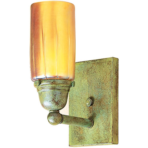 Simplicity 1 Light 4 inch Verdigris Patina Wall Mount Wall Light, Glass Sold Separately