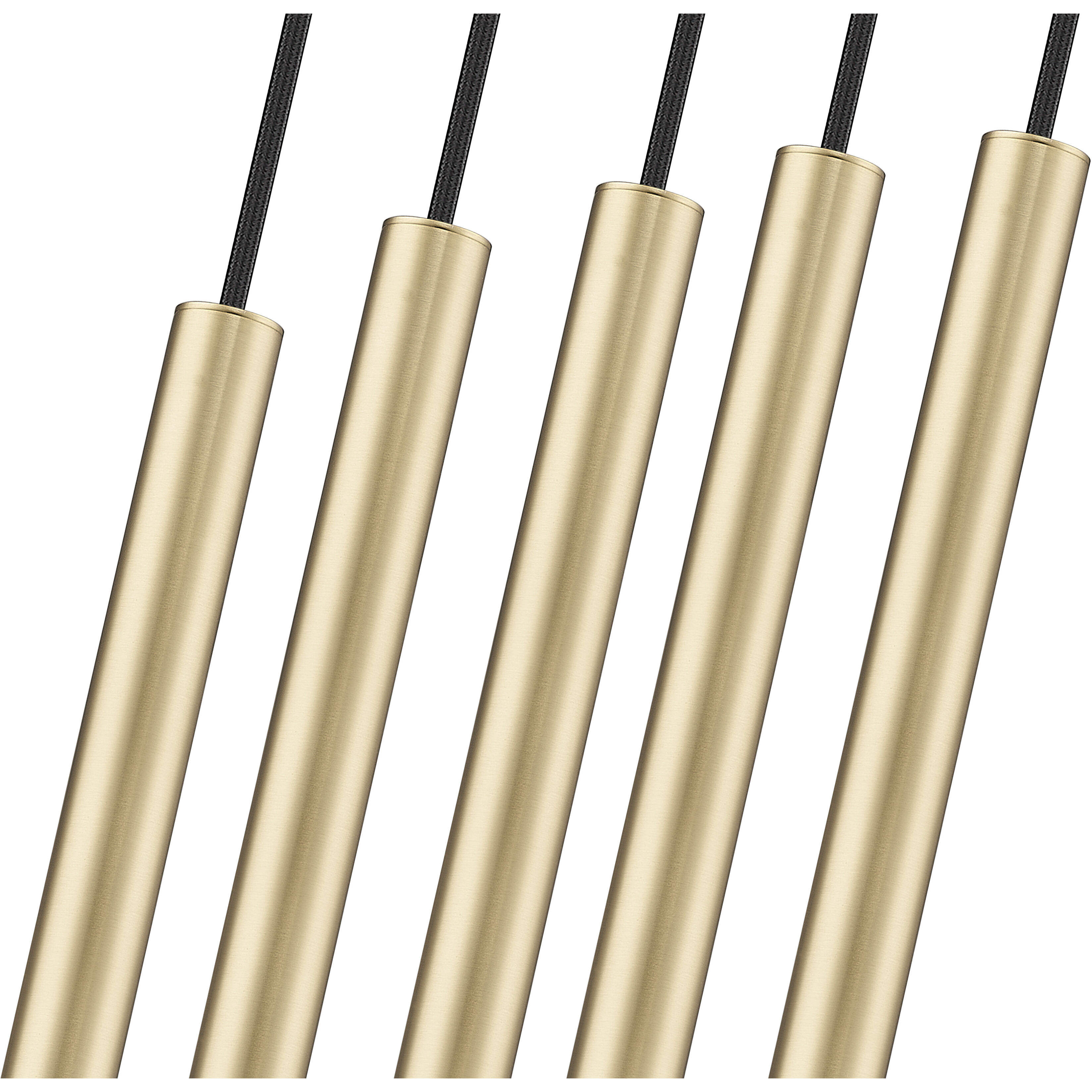 Forest Linear Chandelier Ceiling Light in Modern Gold