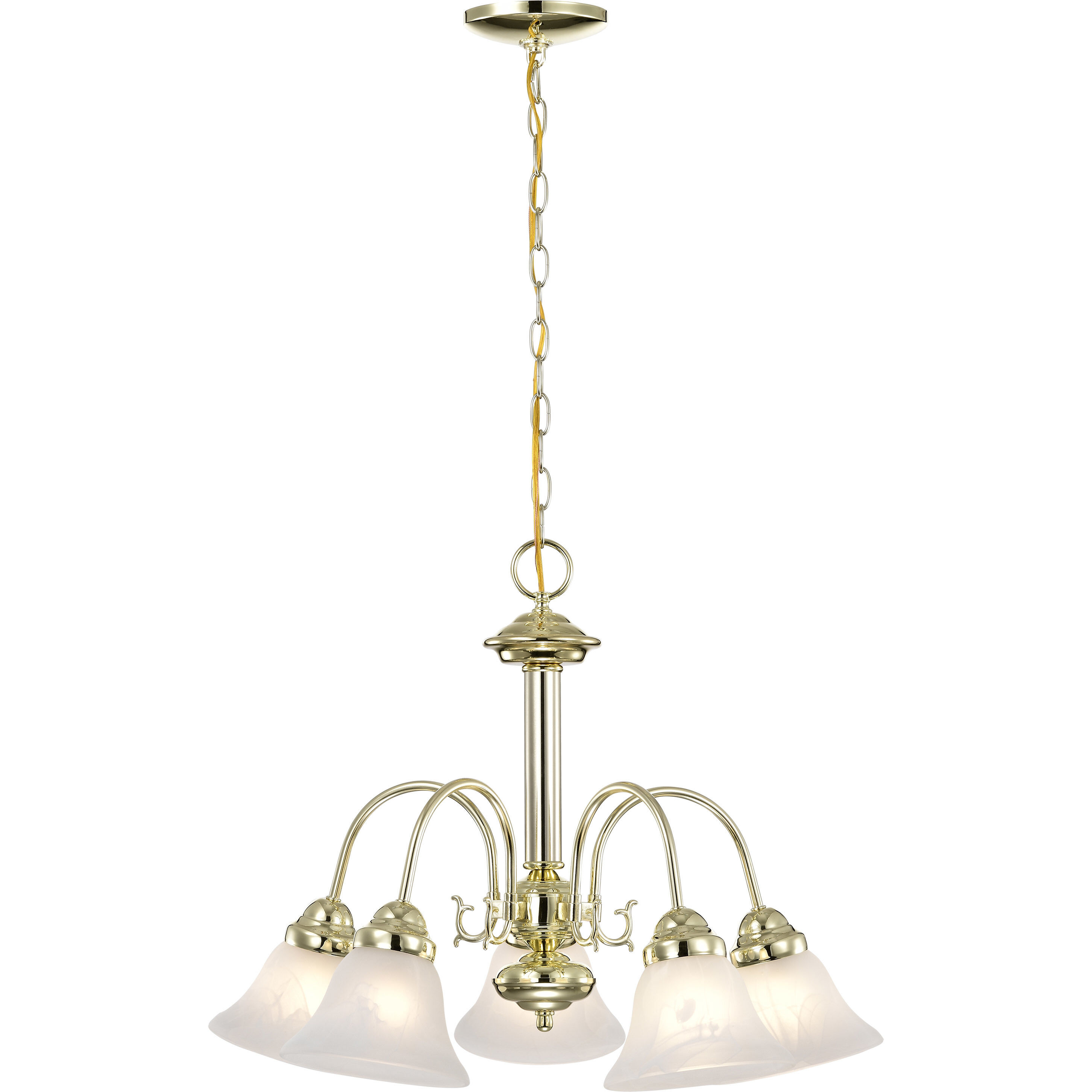 Ballerina 5 Light 24 inch Polished Brass Chandelier Ceiling Light 