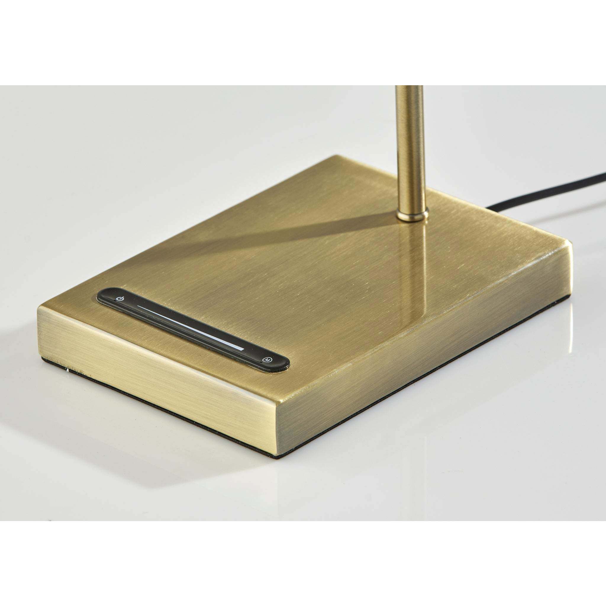 Matilda 25 inch 6.00 watt Antique Brass Table Lamp Portable Light, with Smart Switch