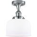Bell 1 Light 6.5 inch Polished Chrome Semi-Flush Mount Ceiling Light