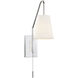 Owen 12 inch 60.00 watt Polished Nickel Adjustable Wall Sconce Wall Light, Essentials
