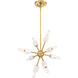 Star Dust 8 Light 15 inch Brushed Gold Pendant Ceiling Light