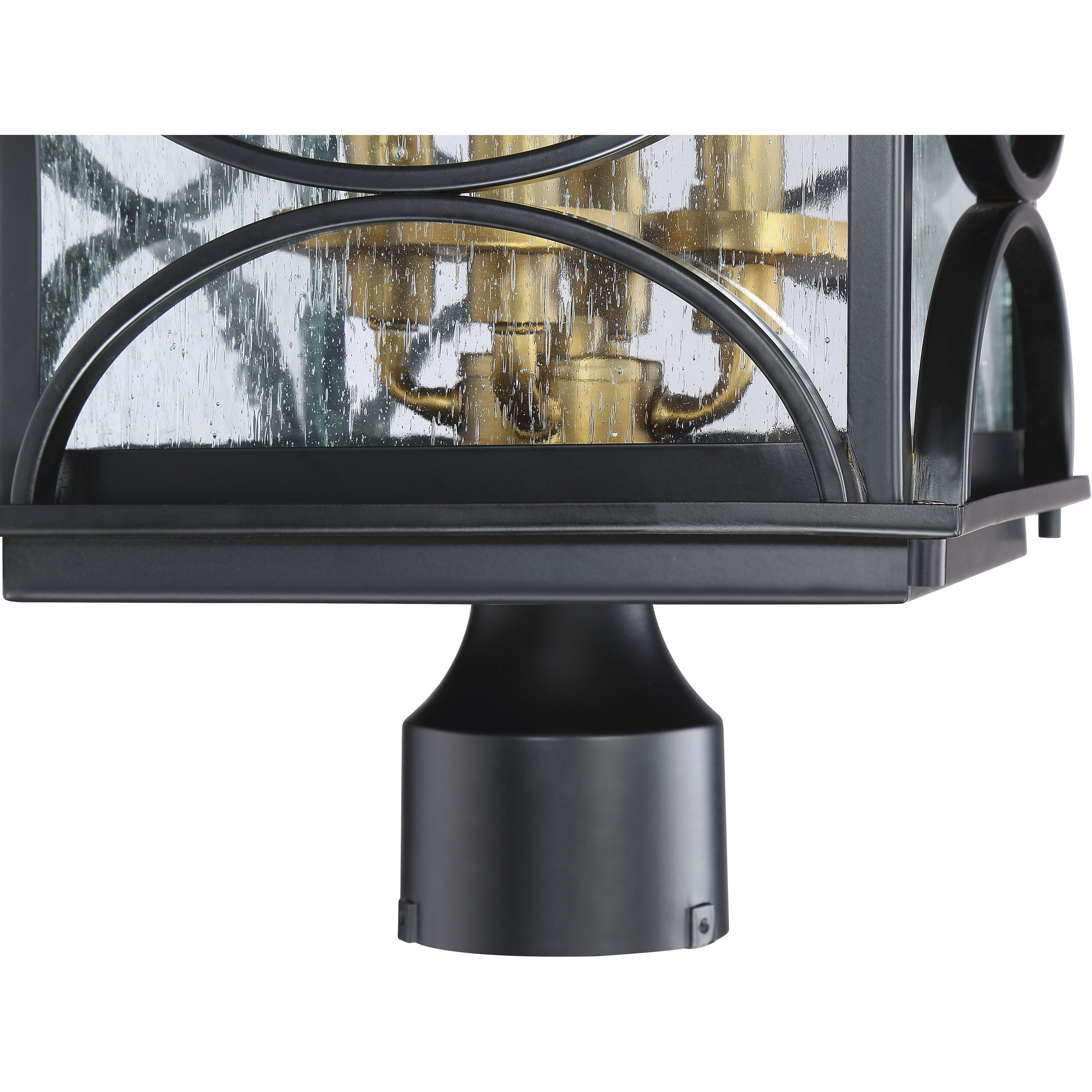 Hamilton 4 Light 19 inch Midnight/Patina Aged Brass Outdoor Post Mount