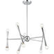 Contemporary 10 Light 24 inch Chrome Chandelier Ceiling Light