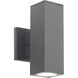 Cubix LED 9.42 inch Black Outdoor Wall Lighting in 3000K, WAC Limited