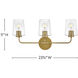 Kline 3 Light 23.75 inch Heritage Brass Bath Wall Light in Clear