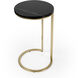 Shounderia Marble Side Table in Black