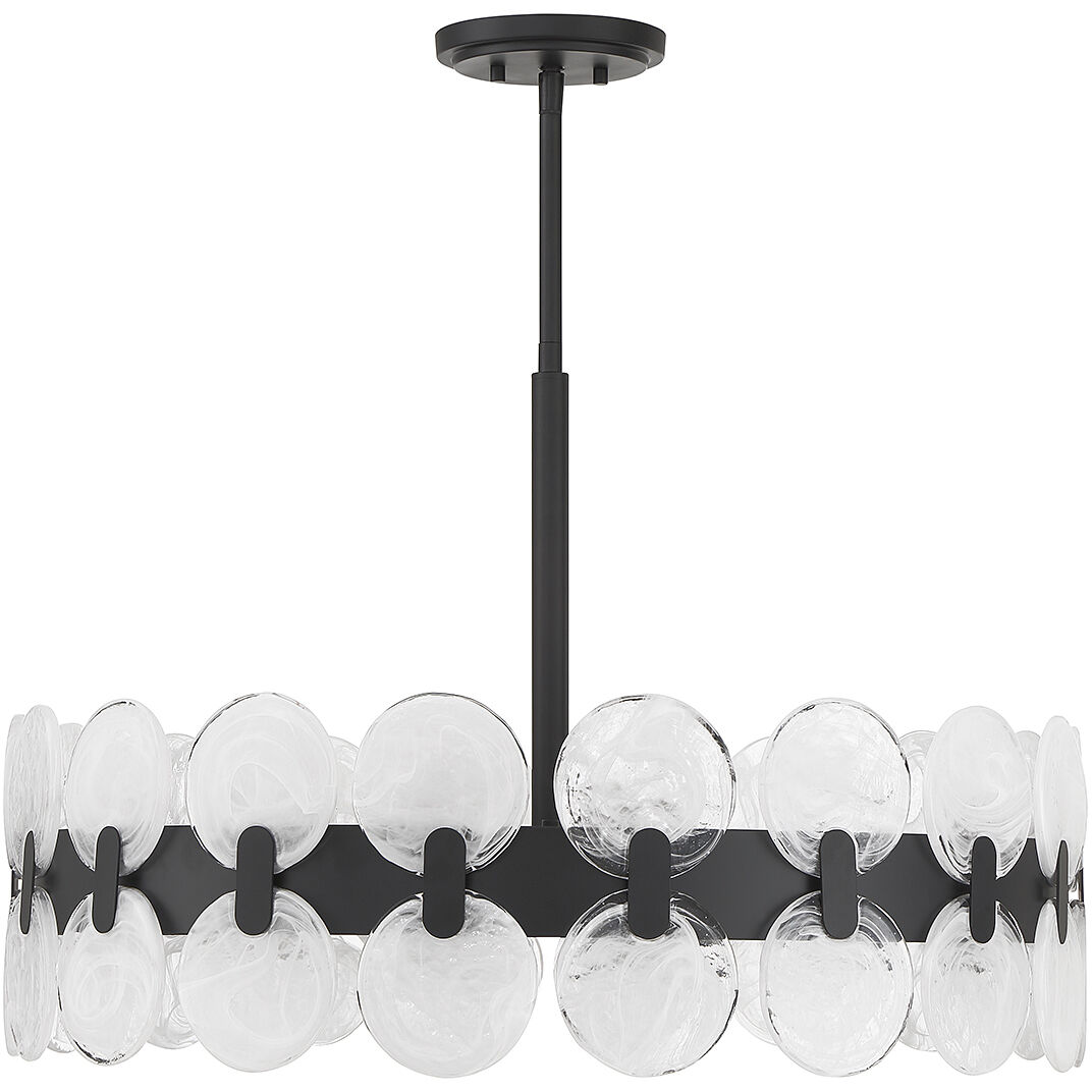 Boca 6 Light 27.5 inch Matte Black Chandelier Ceiling Light