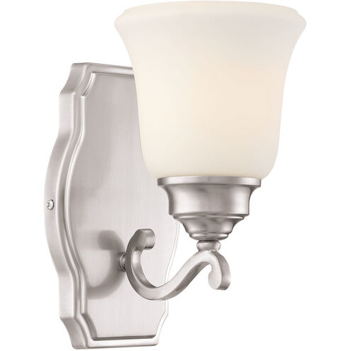 Savannah Row 1 Light 6 inch Brushed Nickel Bath Light Wall Light